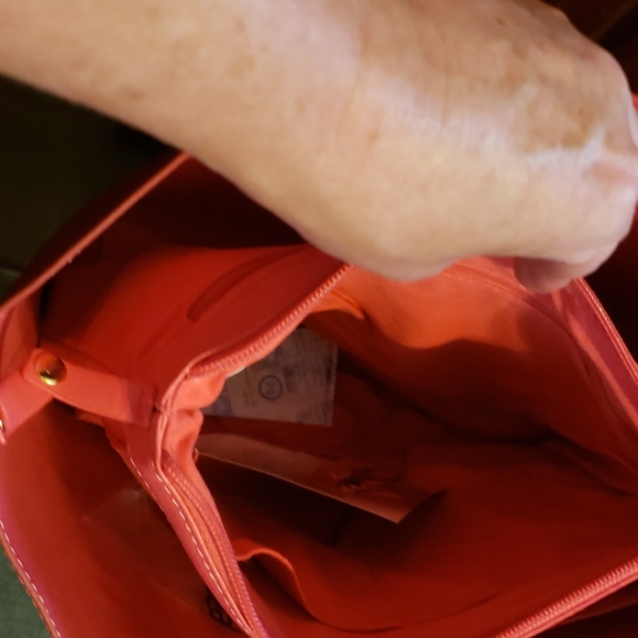 NWT Joy & Iman Red Leather Tassel Tote - Picture 3 of 8